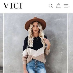 Vici Collection Chevron Knit Sweater